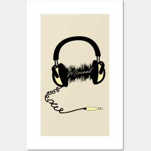 Headphone Audio Wave - Minimal Posters and Art
